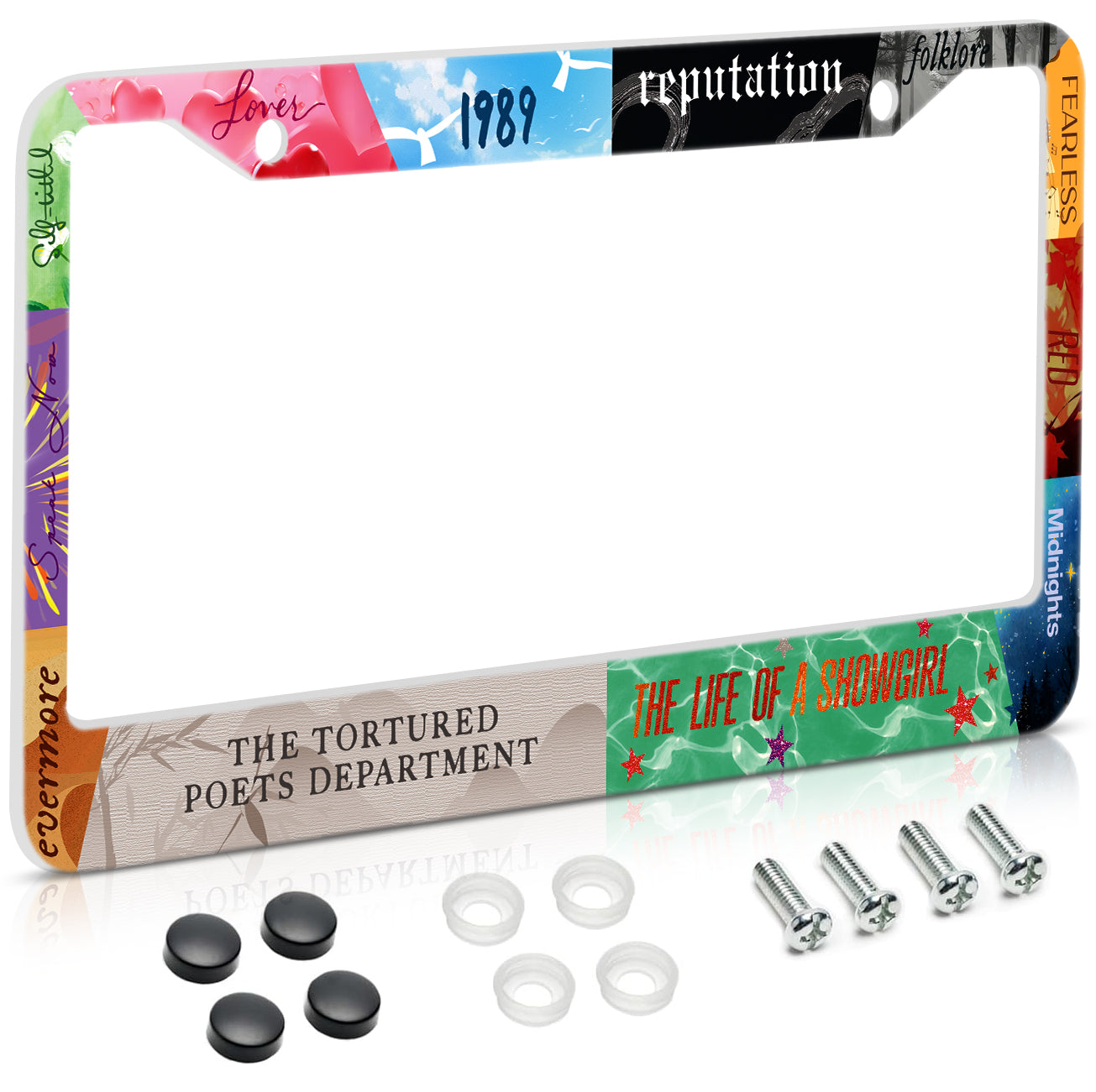 License Plate Frame for Car, All Music Verson Plate Frame with Screws for Standard Us Canada