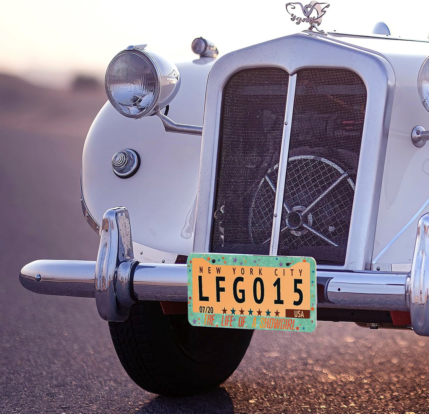 License Plate Frame for Car, Showgirl Style Car Plate Frame with Screws for Standard Us Canada License Plate Holder