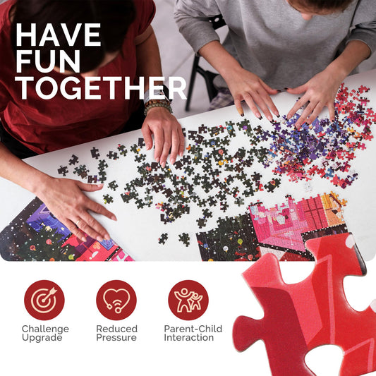 Lover House Puzzles for Adults 1000 Pieces, Romantic LoverHouse Puzzles with Paper Art