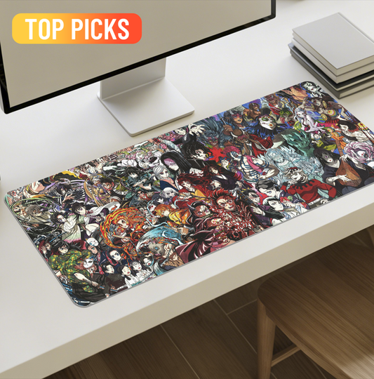 Anime Waterproof Mouse Pad 11.8inch x 31.5inch Cartoon Design for Daily Use Durable Easy Cleaning Mousepad