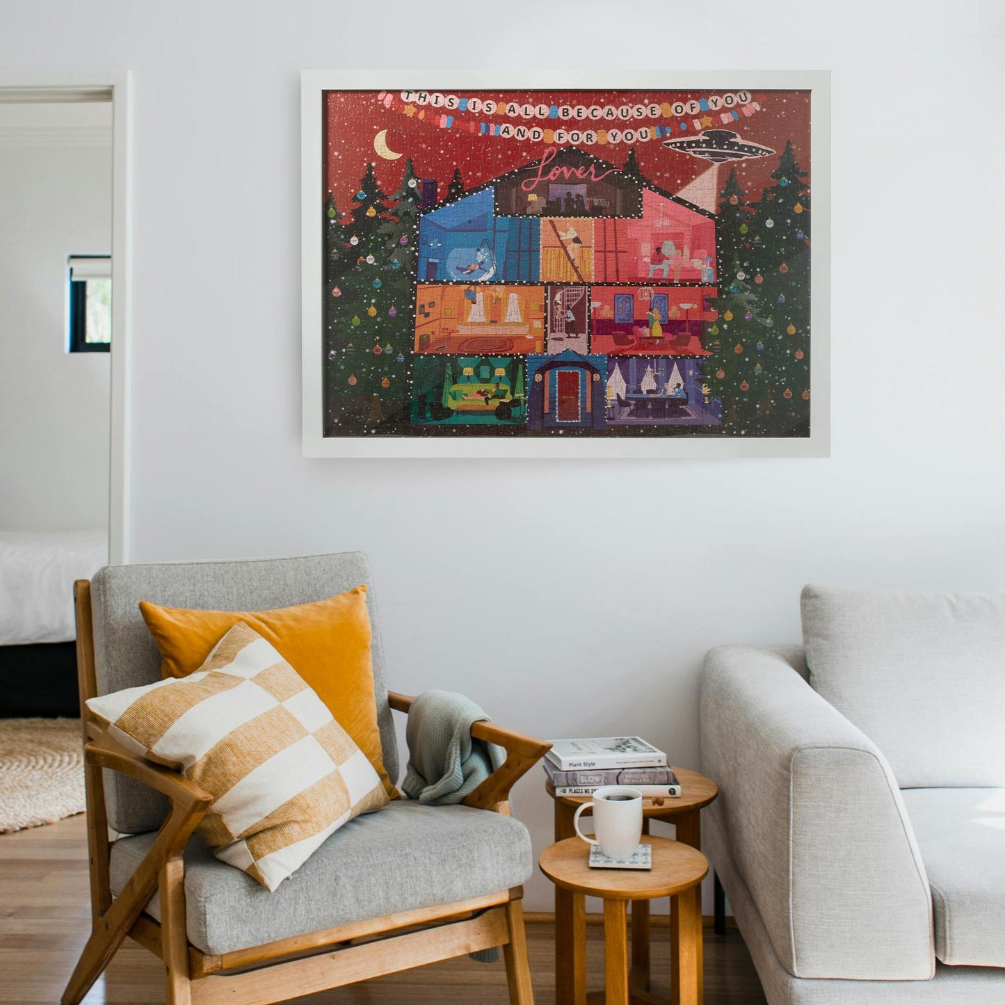 Lover House Puzzles for Adults 1000 Pieces, Romantic LoverHouse Puzzles with Paper Art